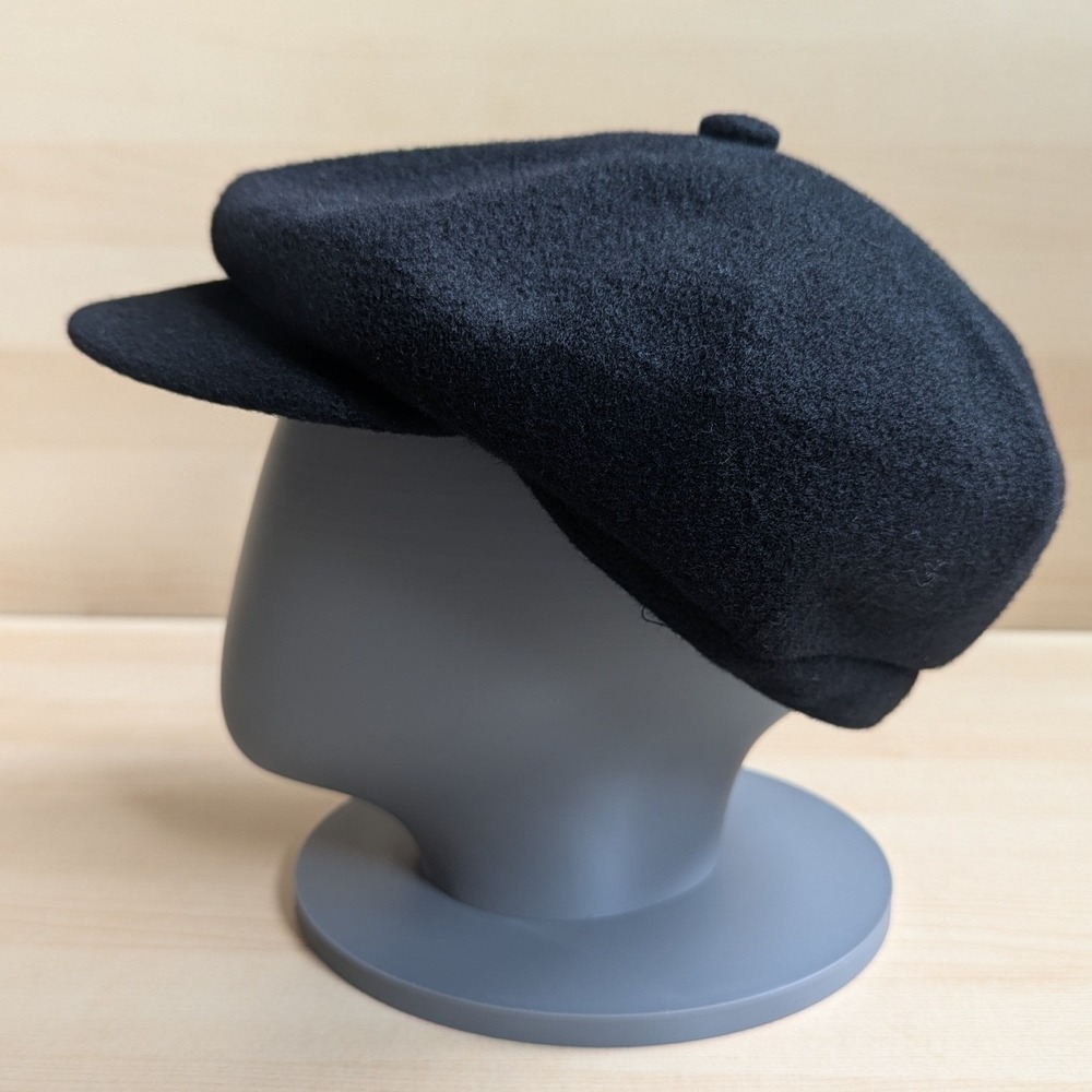 Kangol Wool Hawker Cap Black Newsboy Hat 0259BC03 Large - Picture 4 of 8